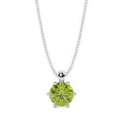 Peridot-Solitär-Anhänger in Krappenfassung