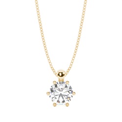 Prong Setting Diamond Solitaire Pendant