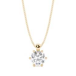 Prong Setting Moissanite Solitaire Pendant