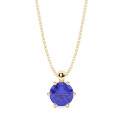 Prong Setting Tanzanite Solitaire Pendant