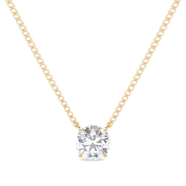 Prong Setting Moissanite Solitaire Pendant