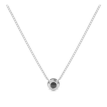 Solitär-Anhänger mit schwarzem Brillanten