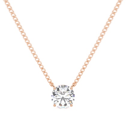 Rose Gold Solitaire Pendant