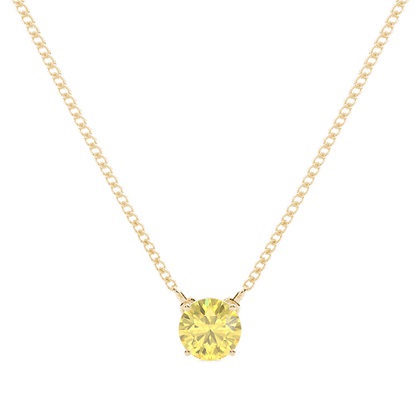 Yellow Diamond Solitaire Pendant