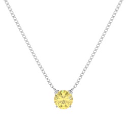 Yellow Diamond Solitaire Pendant