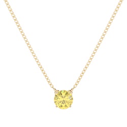 Yellow Diamond Solitaire Pendant