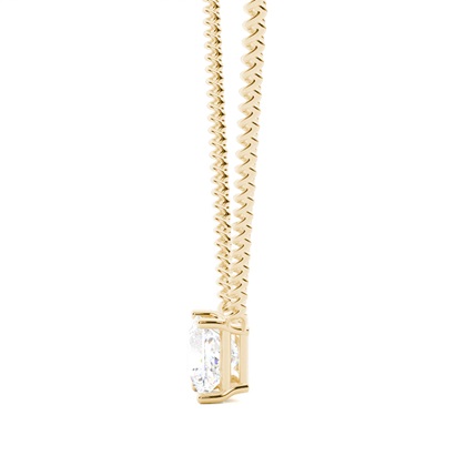 Princess Cut Diamond Pendant Necklaces