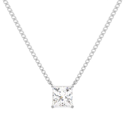 Princess Cut Diamond Pendants