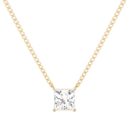 Princess Cut Diamond Pendants