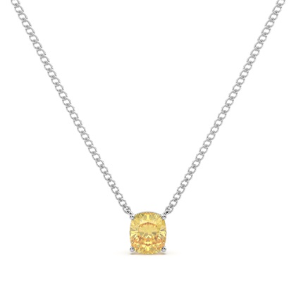 Yellow Diamond Solitaire Pendant