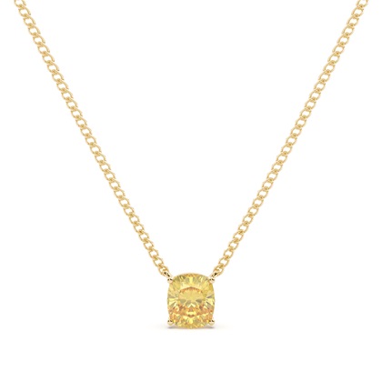 Yellow Diamond Solitaire Pendant