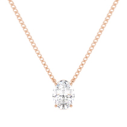 Oval Diamond Pendants