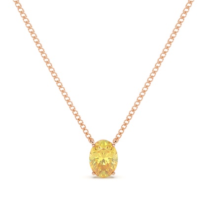 Yellow Diamond Solitaire Pendant