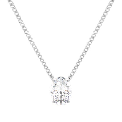 Oval Diamond Pendants