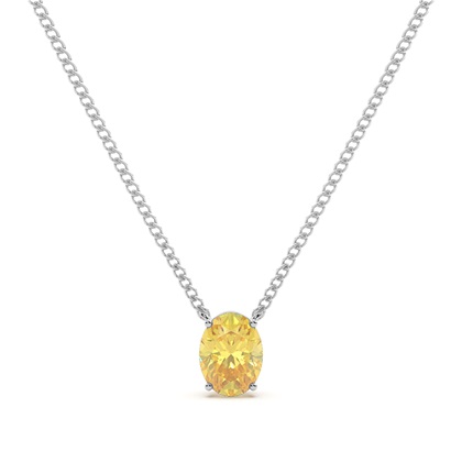 Yellow Diamond Solitaire Pendant