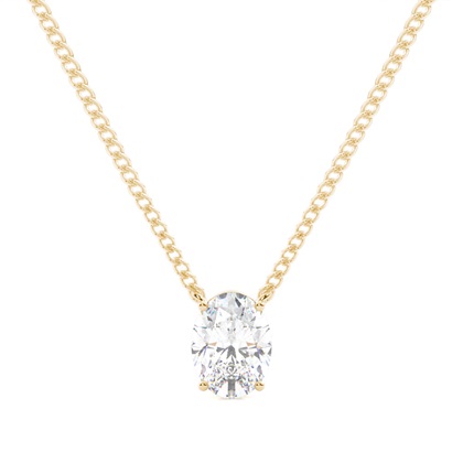 Oval Diamond Pendants