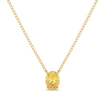 Yellow Diamond Solitaire Pendant