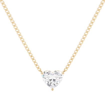 Heart Yellow Gold Diamond Necklaces and Diamond Pendants