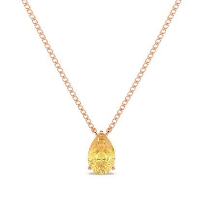 Rose Gold Yellow Diamond Pendants