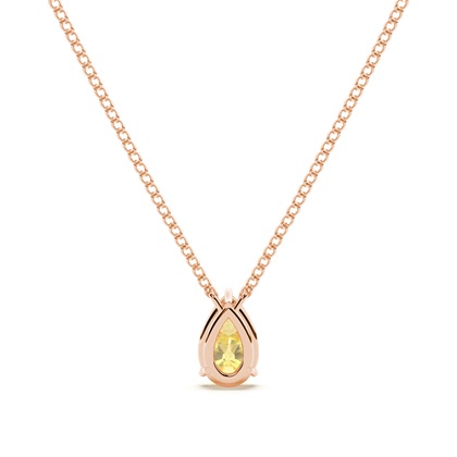 Gelber Diamant Solitär Anhänger