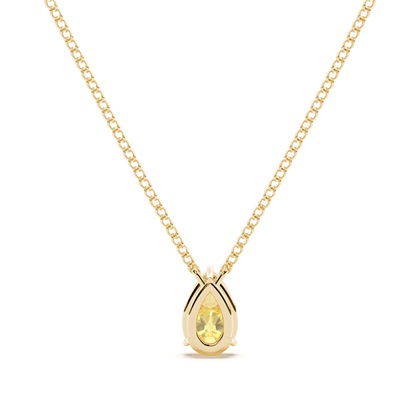 Gelber Diamant Solitär Anhänger