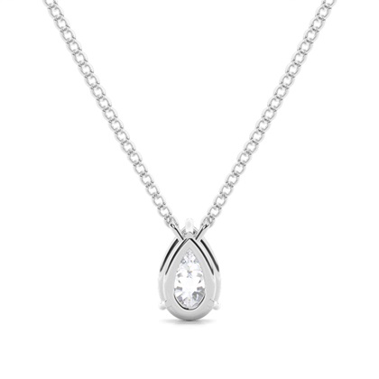 Prong-Einstellung Moissanit Solitaire Anhänger