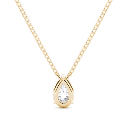Yellow Gold Moissanite Pendants