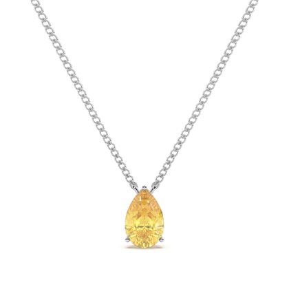 Yellow Diamond Solitaire Pendant
