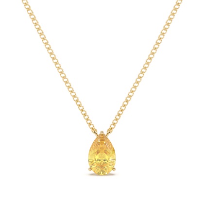 Yellow Diamond Solitaire Pendant