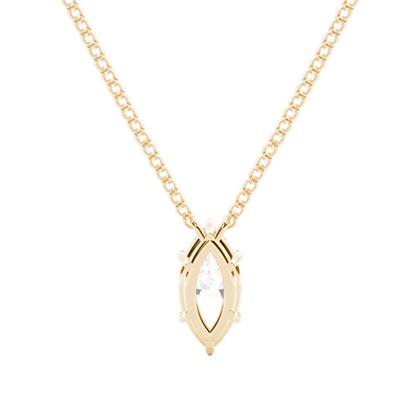 Prong-Einstellung Diamant Solitaire Anhänger