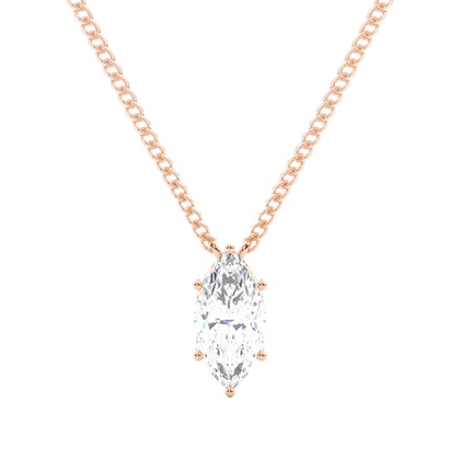 Marquise Rose Gold Diamond Necklaces and Diamond Pendants