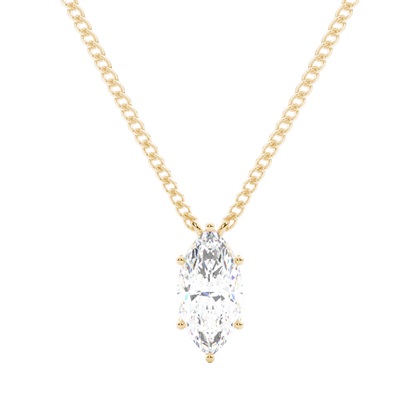 Marquise Yellow Gold Diamond Necklaces and Diamond Pendants