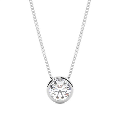 Bezel Setting Diamond Solitaire Pendant