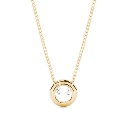 Beze-Einstellung Diamant-Solitaire-Anhänger