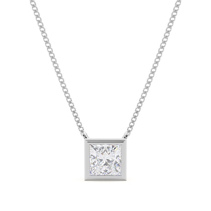 Princess Cut Diamond Pendants