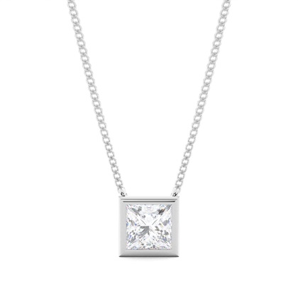 Princess Cut Diamond Pendants