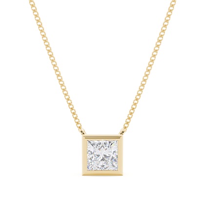 Princess Cut Diamond Pendants