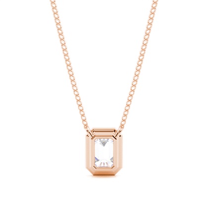 Beze-Einstellung Moissanit-Solitaire-Anhänger