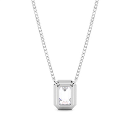 Beze-Einstellung Moissanit-Solitaire-Anhänger