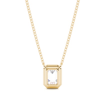 Beze-Einstellung Moissanit-Solitaire-Anhänger