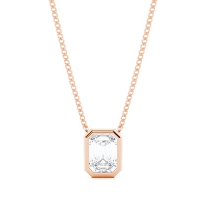Bezel Setting Moissanite Solitaire Pendant