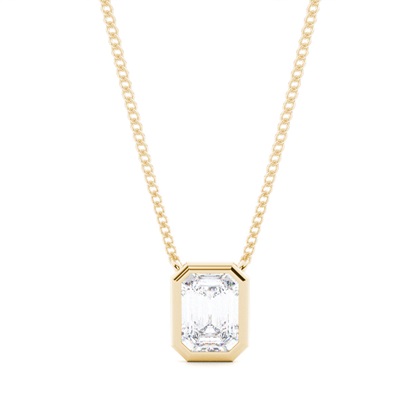 Bezel Setting Moissanite Solitaire Pendant