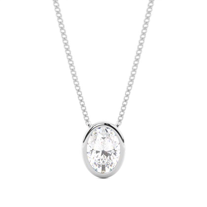 Bezel Setting Diamond Solitaire Pendant