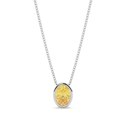 Platinum Yellow Diamond Pendants