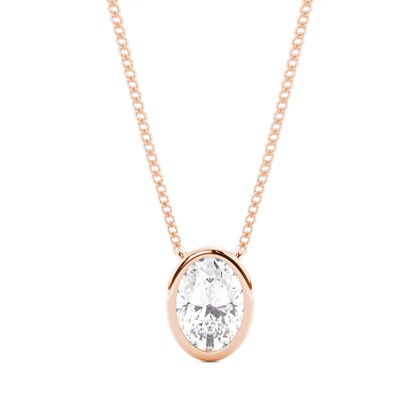 Oval Diamond Pendants