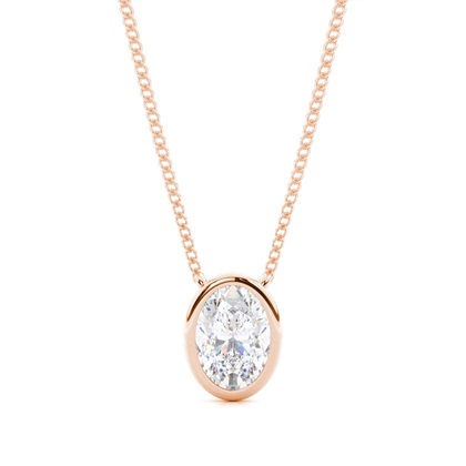 Bezel Setting Moissanite Solitaire Pendant