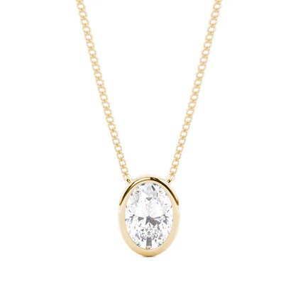 Oval Diamond Pendants