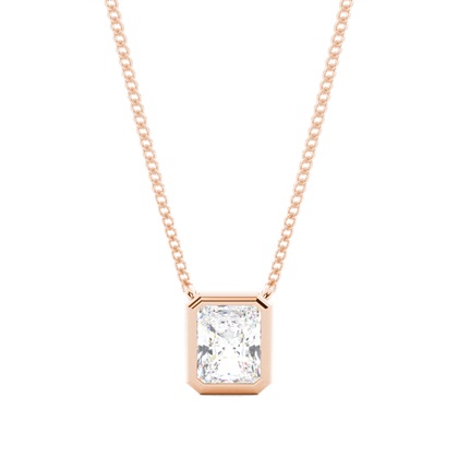 Bezel Setting Diamond Solitaire Pendant
