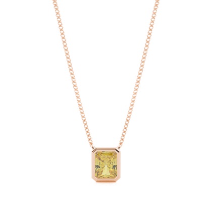 Rose Gold Yellow Diamond Pendants