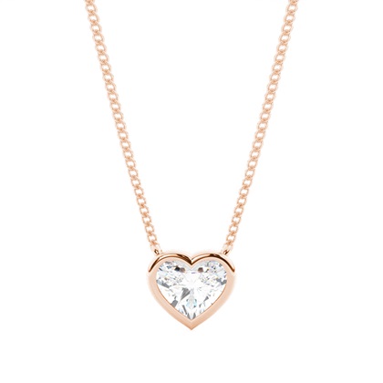 Heart Rose Gold Yellow Diamond Engagement Rings